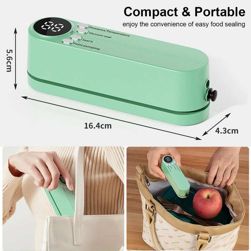 Vacuum Sealer Portable Mini Multifunctional Food Sealer Rechargeable Food Package Plastic Bags Automatic Vacuum Sealing Machine