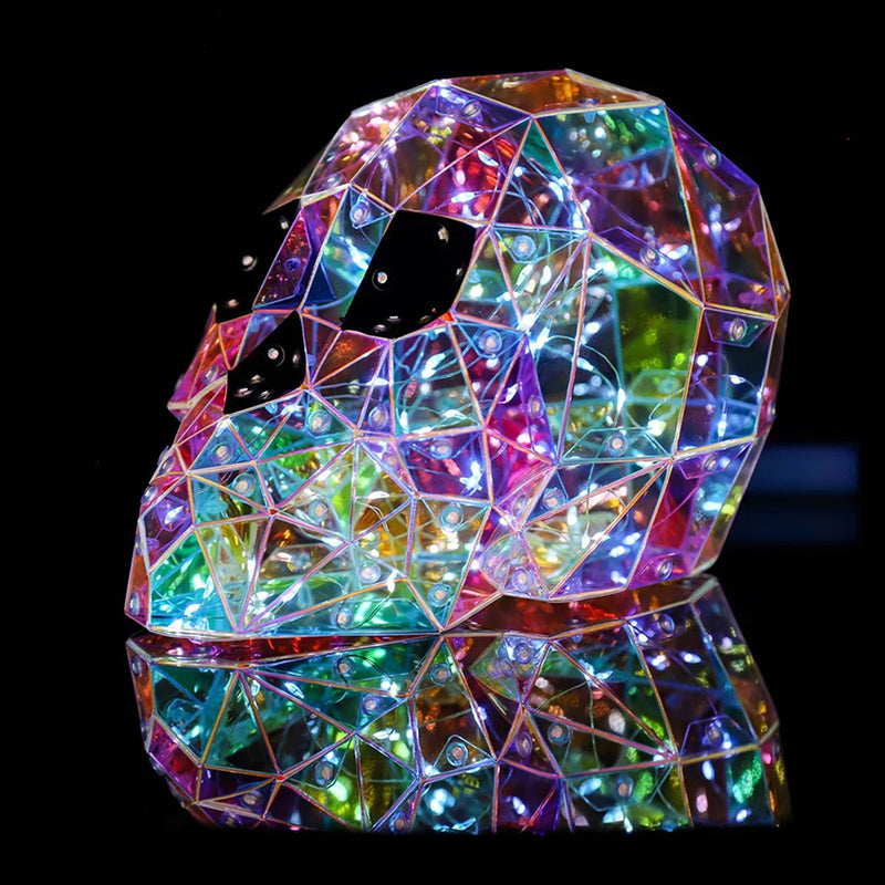 Halloween Cute Glow Ghost LED Lights Prismatic Iridescent Spookys Ghosts Night Light Halloween Home Tabletop Ornament Funny Prop