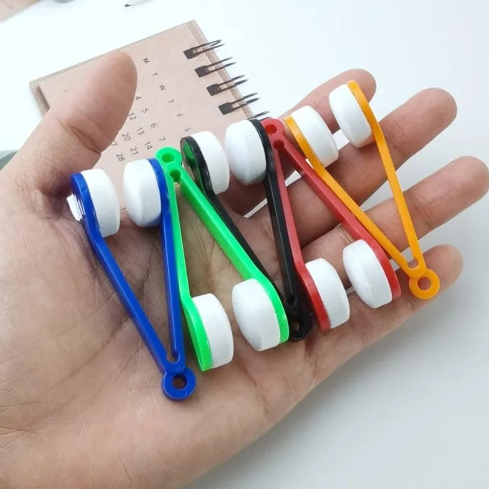 Two-side Glasses Brush Portable Multifunctional Microfiber Spectacles Cleaner Wiping Tools for Sunglasses Eyewear Screen Rub