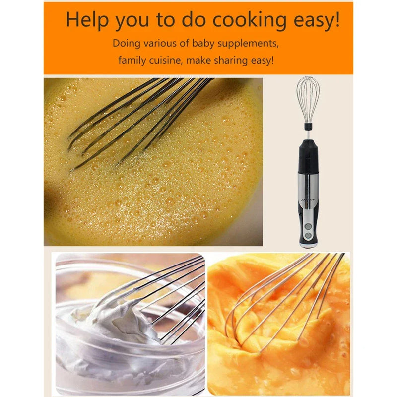 Hand Blender 8-in-1, Multi-function Electric Blender and Milk Frother for Shakes, Purees and Smoothies