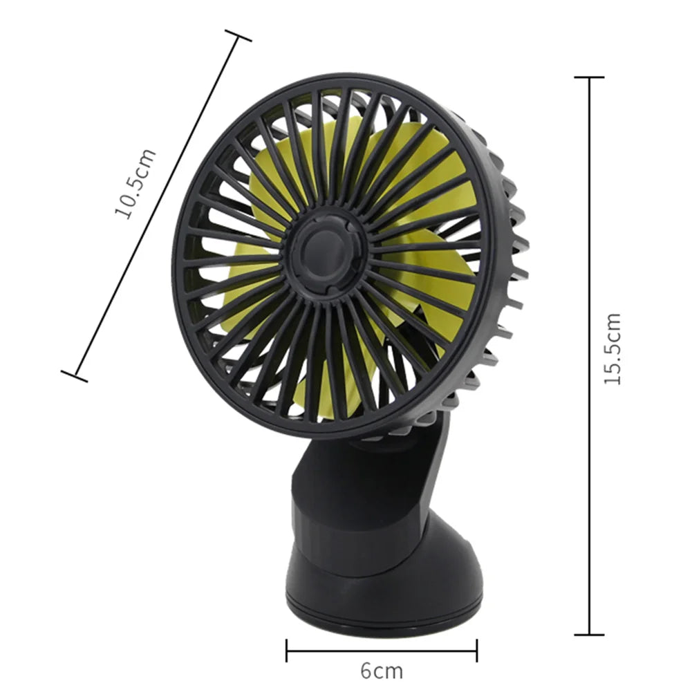Auto Cooling Fan Single Head 12/24V Auto Ventilation Fan Strong Wind Electric Car Circulator Mini Car Fan Cooler for Vehicle SUV