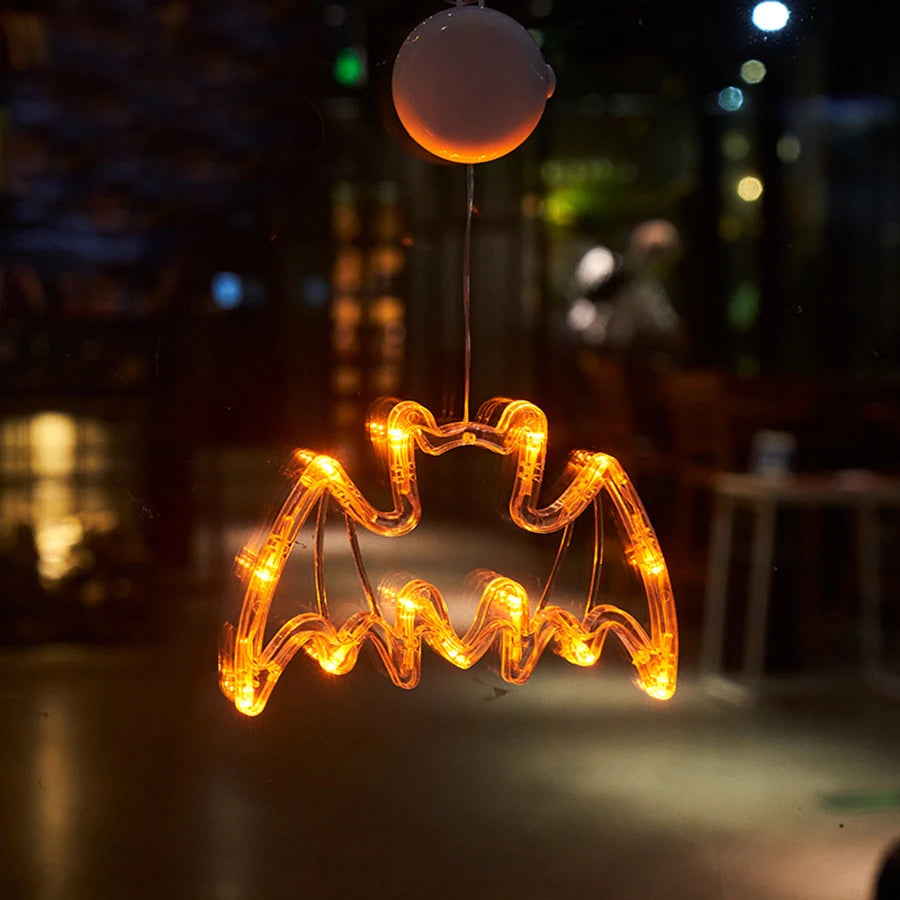 Halloween Lantern Festival Party Decoration Ghost Lantern Pumpkin Hanging Lantern Spider Web LED Suction Cup Lamp