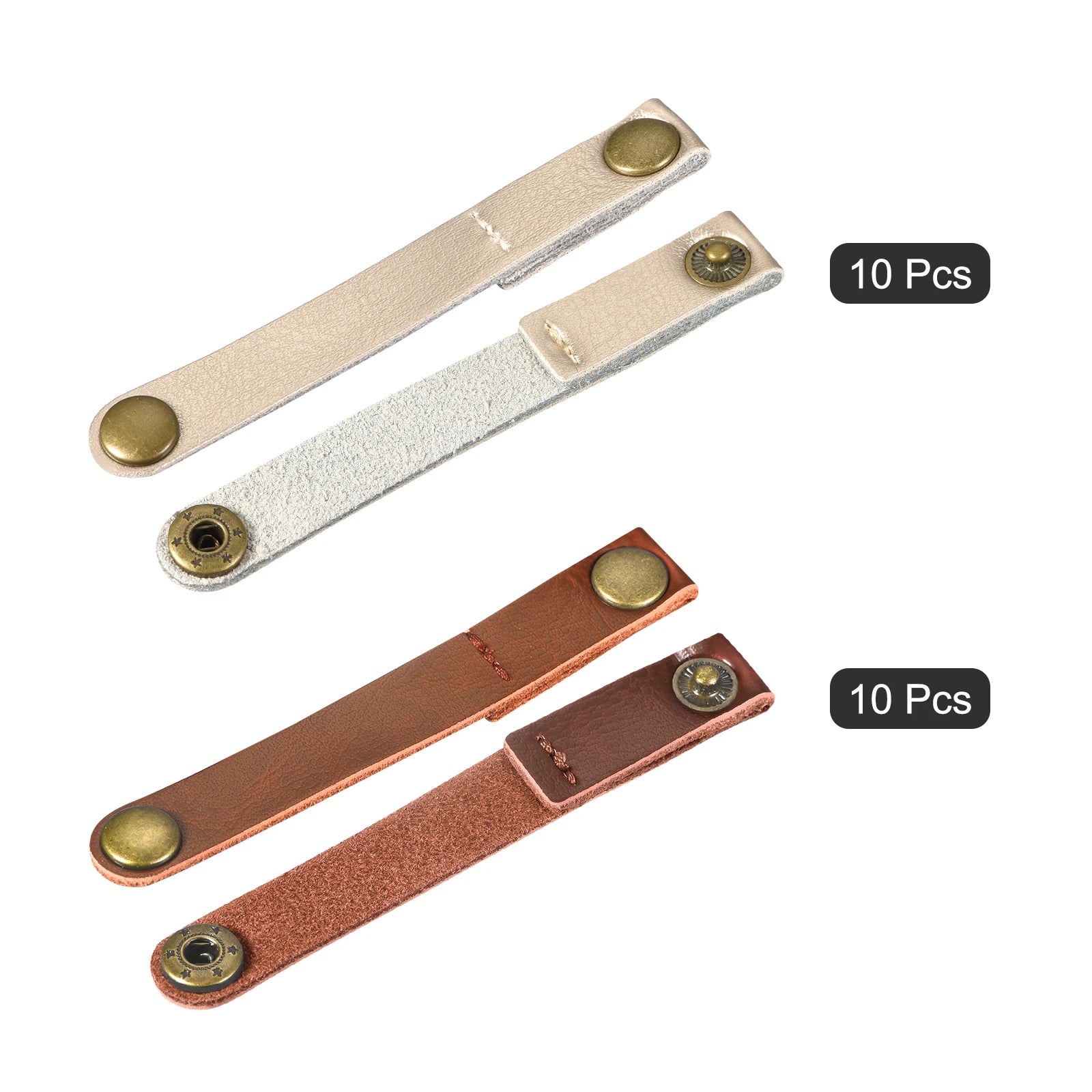 20Pcs 5 Colors Leather Cable Straps Cable Tie Wraps Cord Management Holder Keeper Cord Organizer for USB Cables Headphone Wires