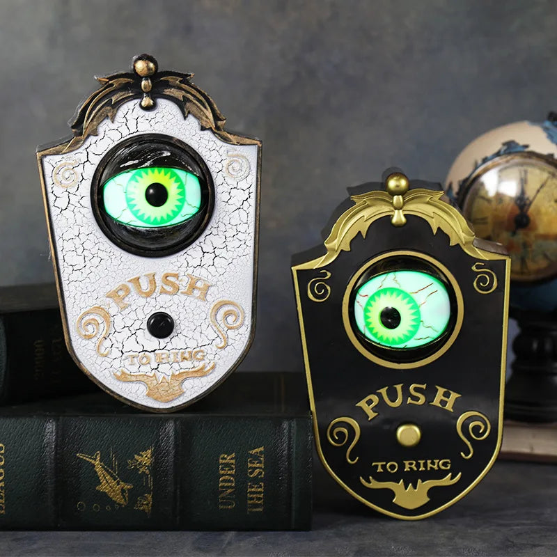 Halloween Decoration LED Hanging One-Eyed Doorbell Glowing Eyeball Horror Sound Halloween Party Home Decorations Props 2025