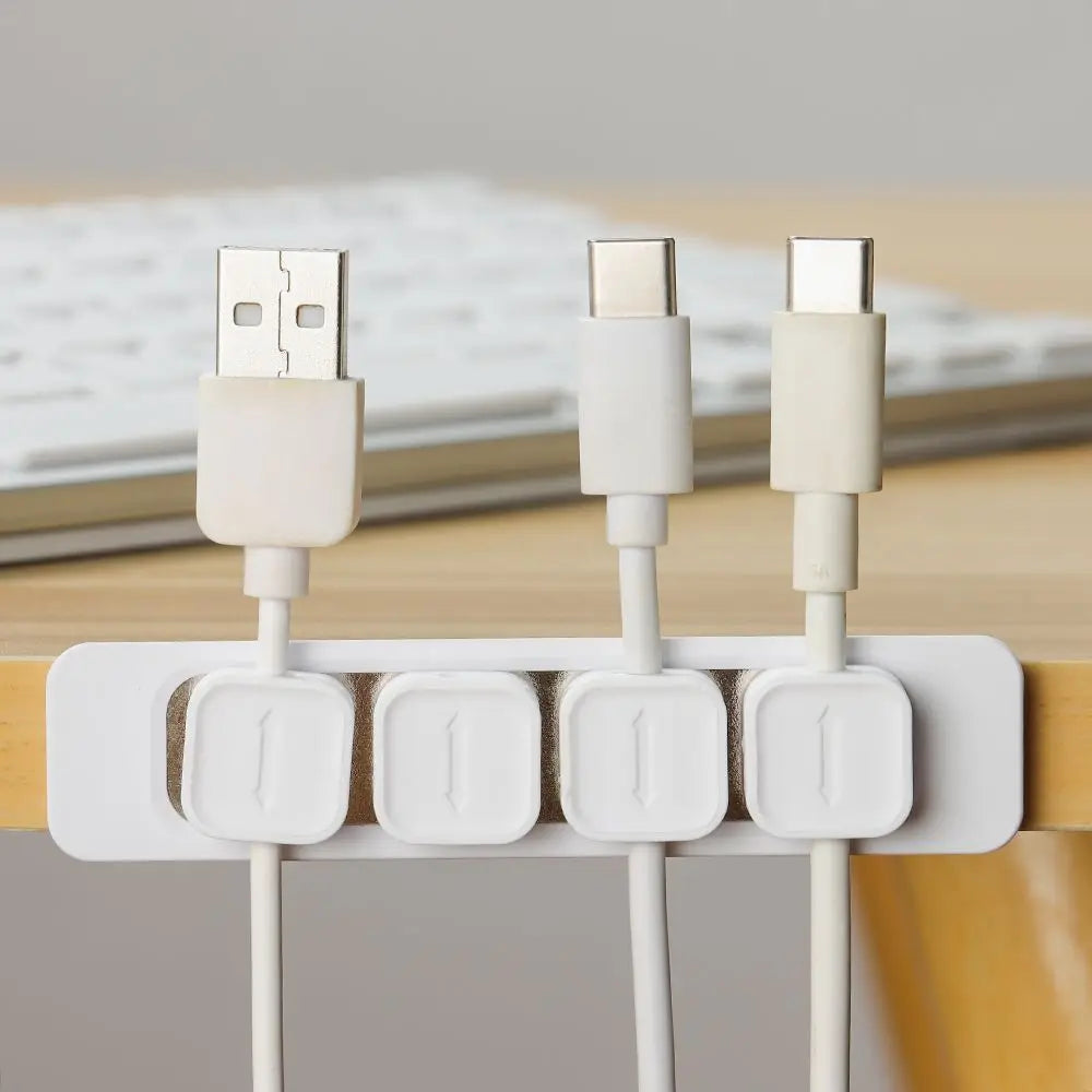 Cable Organizer Magnetic Cable Management USB Cables Holder Silicone Flexible Desktop Clips for Mouse Wire Organizer