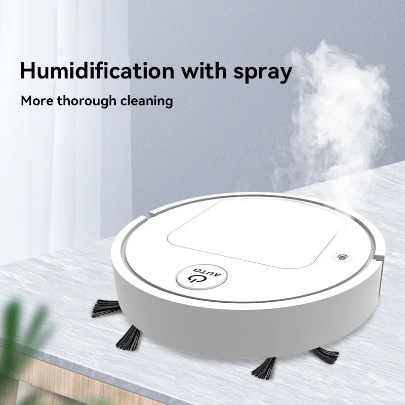 2025 4-in-1 Smart Home Appliance: Air Purifier, Mist Humidifier, Vacuum Cleaner & Robotic Sweeper, Enhance Home Air Quality, Eff