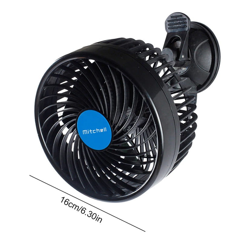 Auto Cooling Fan Single Head 12/24V Auto Ventilation Fan Strong Wind Electric Car Circulator Mini Car Fan Cooler for Vehicle SUV