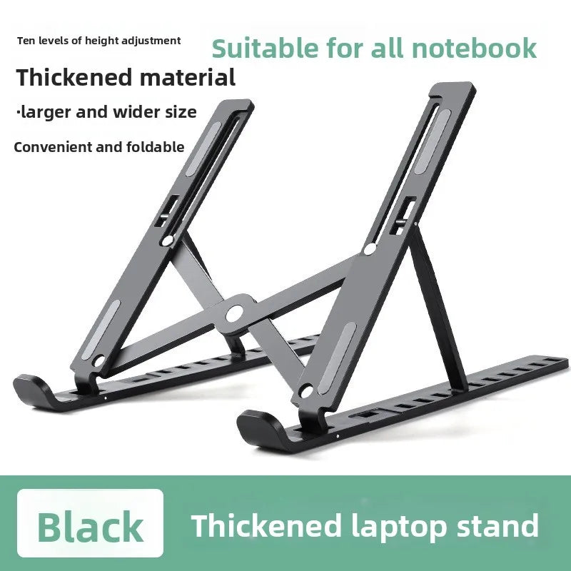 Laptop Stand for Desk: 360-Degree Rotatable, Height-Adjustable, Foldable, Portable, Heat-Dissipating Tray