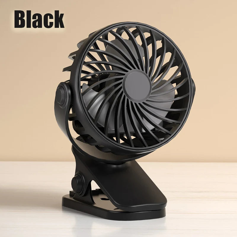 Rechargeable Portable Electric Fan 720° Rotating Hanging Clip Fan Night Light Air Cooler Outdoor Camping Small fans ventilador
