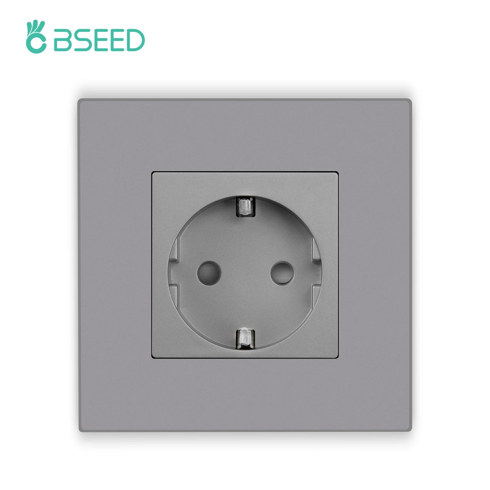 BSEED EU Sockets Plastic Frame Type-C Phone Charge Wall Sockets Double Power Plug Port 5V 2.1A Wall Mounted Sockets