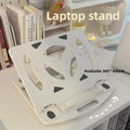 Laptop Stand for Desk: 360-Degree Rotatable, Height-Adjustable, Foldable, Portable, Heat-Dissipating Tray