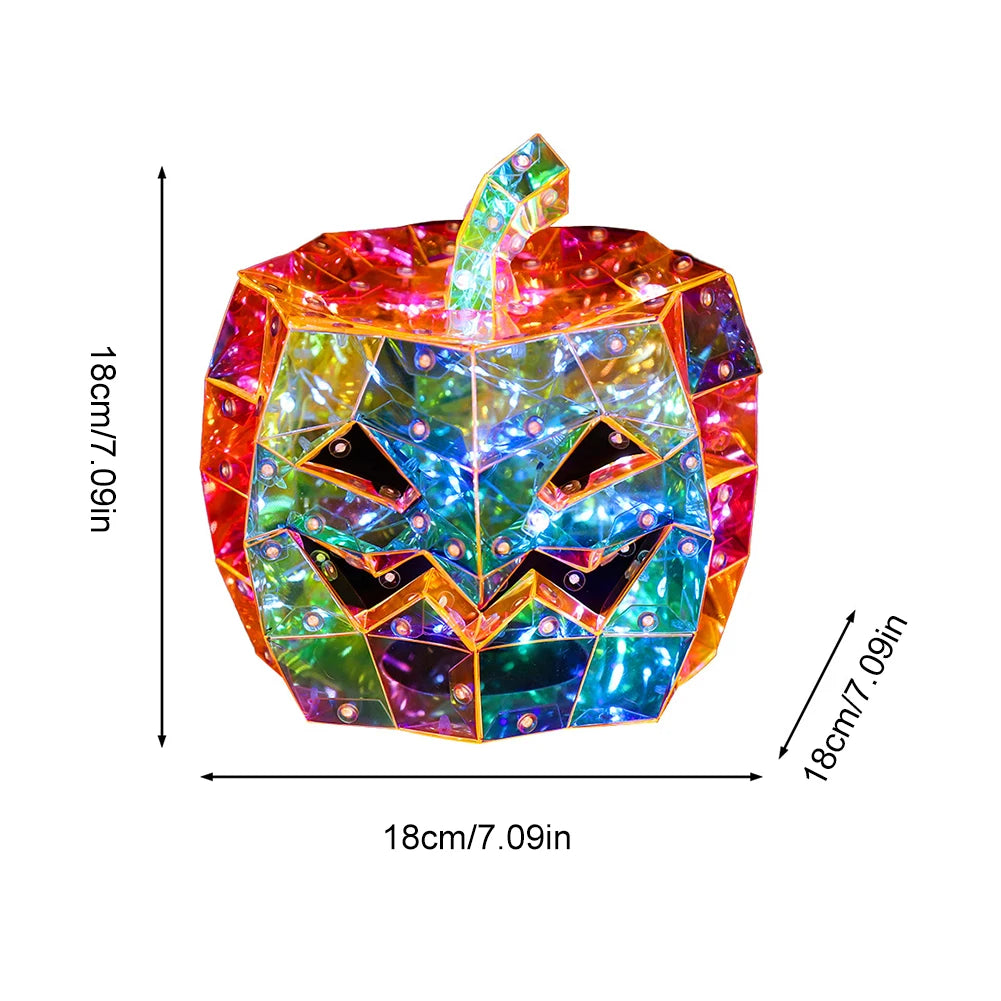 Halloween Cute Glow Ghost LED Lights Prismatic Iridescent Spookys Ghosts Night Light Halloween Home Tabletop Ornament Funny Prop