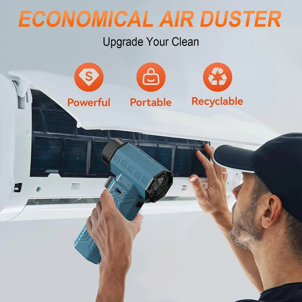 Caer Electric Air Blower Powerful 600g Thrust Mini Turbo Jet Violent Fan Adjustable Wind Speed Brushless Motor Car Dust Dryer