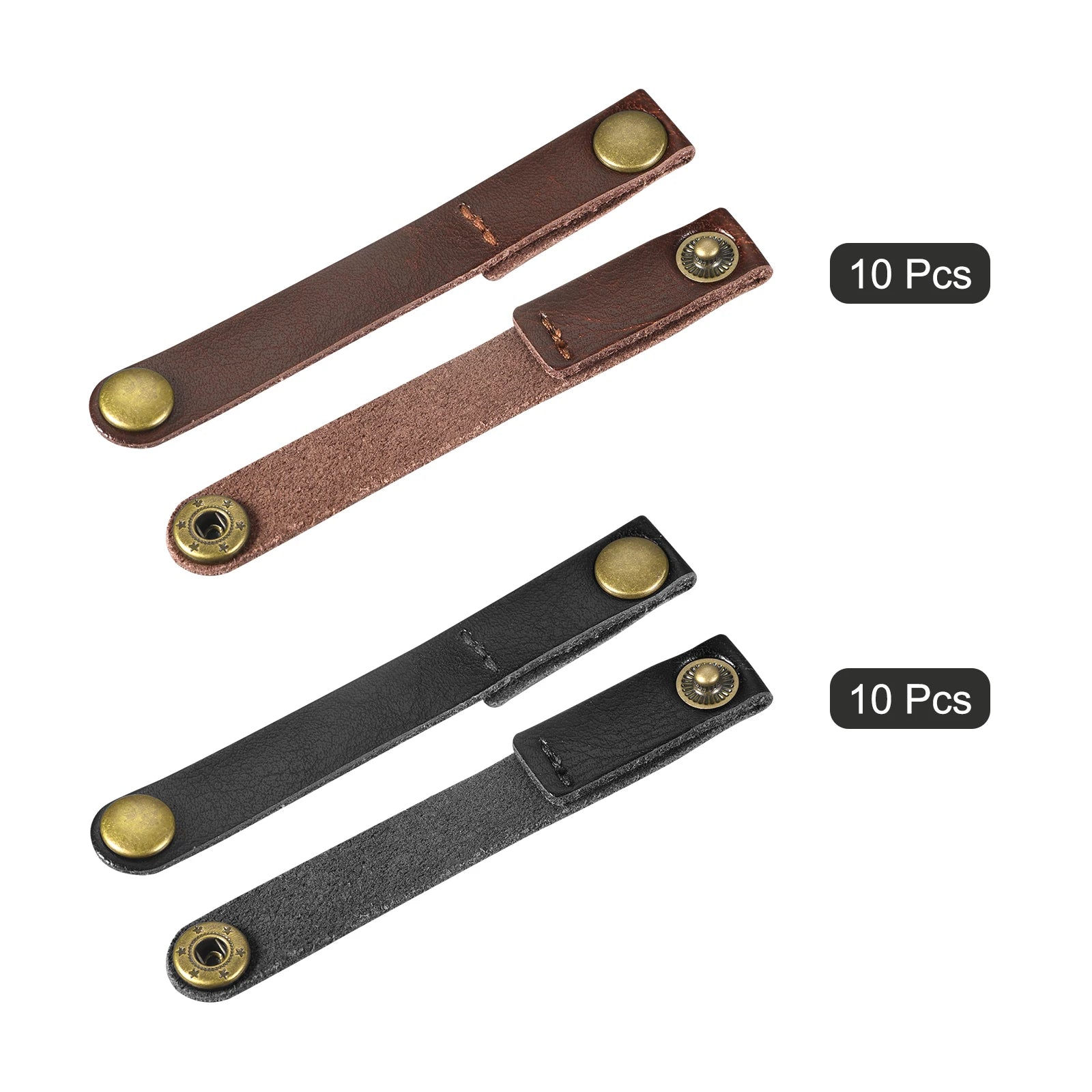 20Pcs 5 Colors Leather Cable Straps Cable Tie Wraps Cord Management Holder Keeper Cord Organizer for USB Cables Headphone Wires