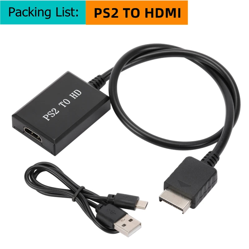 HD N64 PS2 Wii Xbox to HDMI-Compatible Cable Game Console HD TV 1080p for HDMI Cables Plug and Play Nintendo 64 To HDMI Converte