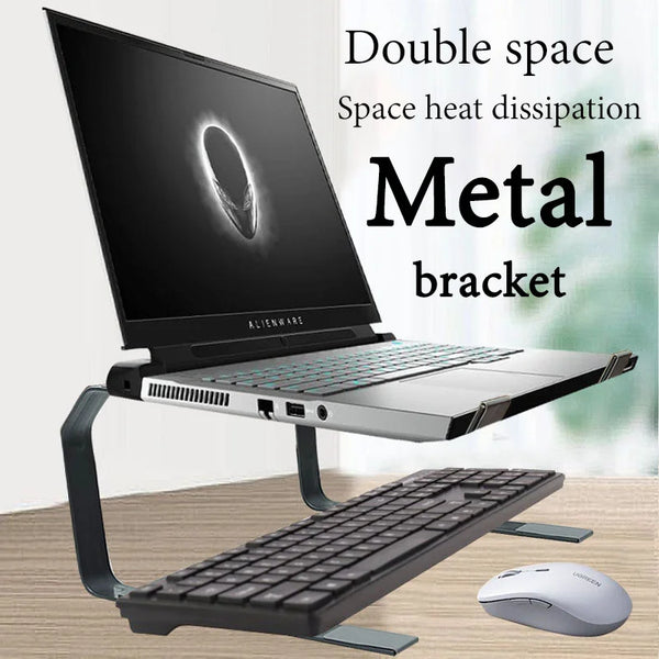 Laptop Stand for Desk Metal Computer Riser Heavy Stable Holder Ergonomic Laptops Elevator for 12-17.3 Inches Notebook Computer