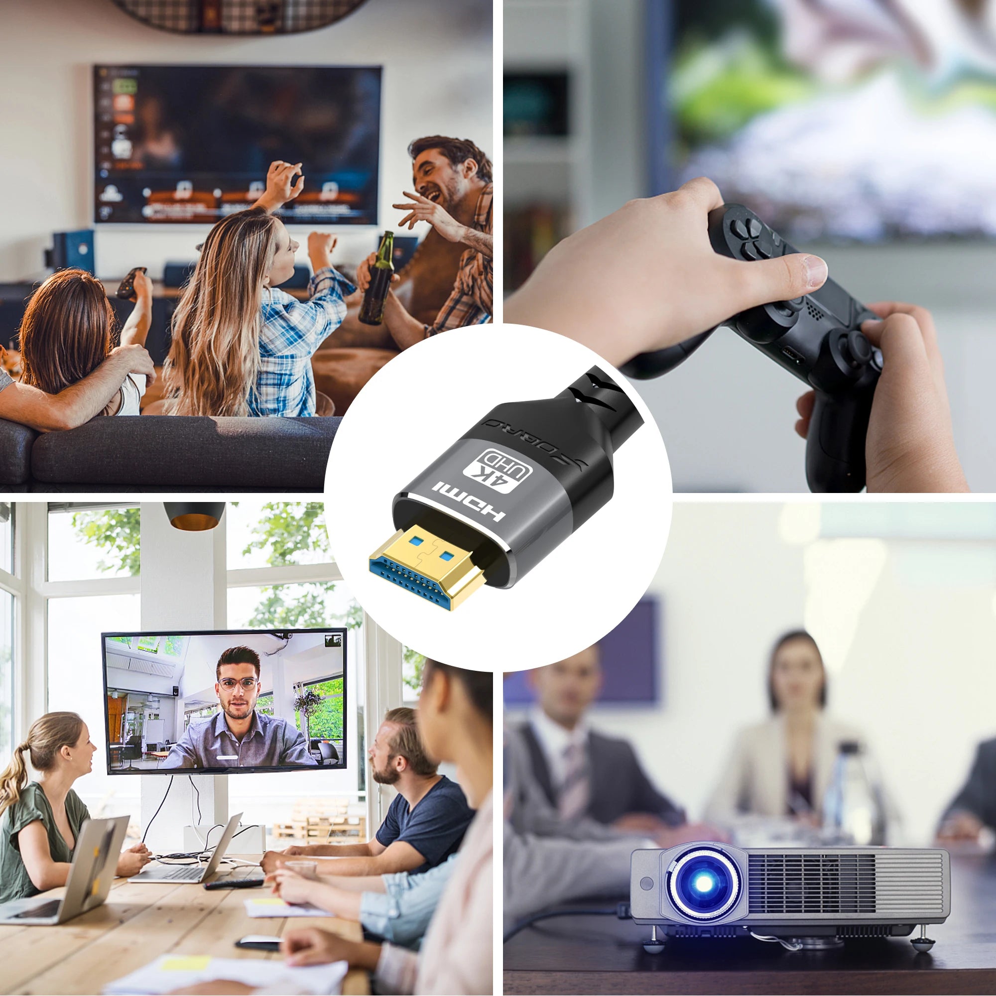 8K HDMI Cables 2.1 48Gbps High Speed HDMI Braided Durable Perfect Cord-4K@120Hz 8K@60Hz ForHDR Video Cable PC Laptop TV PS5